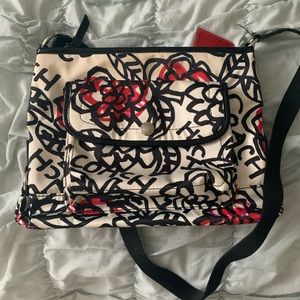 Coach floral print fabric crossbody